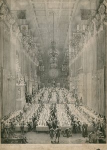 国王威廉四世和阿德莱德在伦敦市政厅，1834年 作者 英语学校
