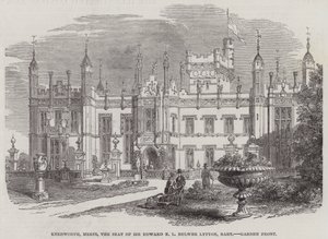 Knebworth, Herts, the Seat of Sir Edward E L Bulwer Lytton, Baronet, Garden Front (engraving) 作者 英语学校