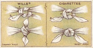 1913年，Willss Cigarettes卡的First Aid系列中的结，第6号 作者 英语学校