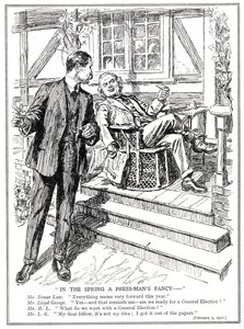 LLoyd George和Bonar Law讨论了1920年2月大选的前景 作者 英语学校