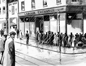 1929年华尔街崩盘九个月后，英国的劳工交换 作者 英语学校