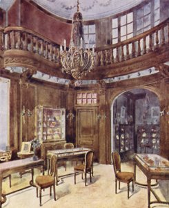 Lacloche Freres，伦敦邦德街陈列室（彩色石版印刷）。 作者 英语学校