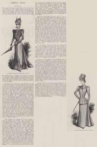女装专页，连衣裙（石版画） 作者 英语学校