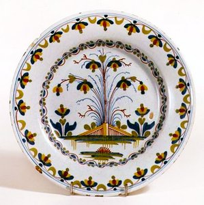 Lambeth Delftware板，1770（陶瓷） 作者 英语学校