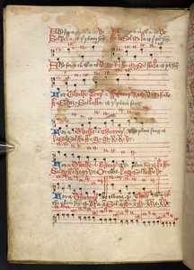 Lansdowne 763，f.112v，一卷相当写于十五世纪的牛皮纸，包含不同作者关于音乐的古老而非常有趣的论文。 作者 英语学校