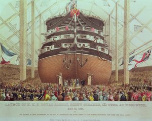 1854年5月13日在伍尔维奇推出HMS Royal Albert，Screw Steamer，131 Guns 作者 英语学校