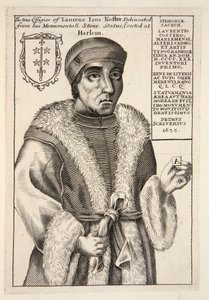 Laurenz Jans Koster，出版。1683年的雕刻。 作者 英语学校