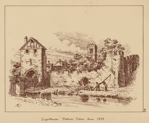 Layerthorpe Postern，1829 年拆毁（石版印刷）。 作者 英语学校