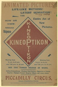 传单广告Kineoptikon，皮卡迪利广场 作者 英语学校