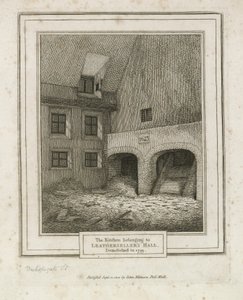 Leathersellers Hall，Bishopsgate Street。拆除1799年 作者 英语学校