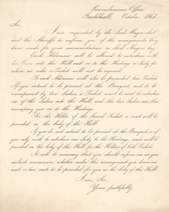 1868年11月9日在伦敦市政厅举行宴会的详细安排 作者 英语学校
