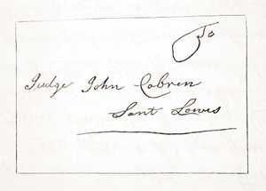 Daniel Boone致John Cobren法官的信，原始日期为1809年10月5日（另见619584） 作者 英语学校