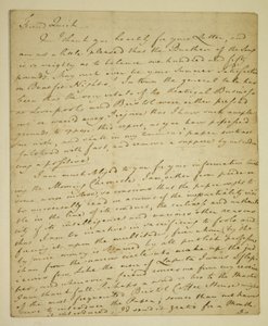 威廉-伍德福尔（1746-1803）给演员约翰-奎克（1748-1831）的信，内容是约翰-亨德森在黑市的好评。 作者 英语学校