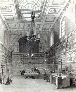 上议院图书馆，来自&39;The Illustrated London News&39;，1845年3月22日 作者 英语学校