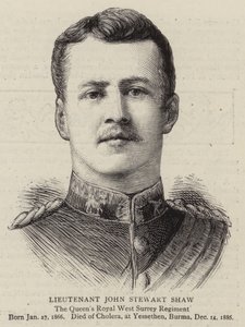 Lieutenant John Stewart Shaw (engraving) 作者 英语学校
