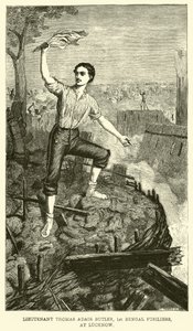 勒克瑙的第一位孟加拉Fusiliers中尉Thomas Adair Butler 作者 英语学校
