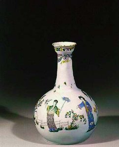 利物浦水瓶，珐琅中国风装饰，c.1750（陶器） 作者 英语学校