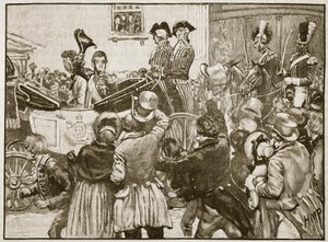 Anglesy勋爵离开爱尔兰，金斯敦，1828年，插图来自卡塞尔斯画报英国历史（棕褐色照片） 作者 英语学校