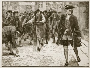 Lord Bute and the Londoners，1763，插图来自Cassells Illustrated History of England（sepia photo） 作者 英语学校