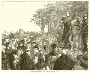 科尔罕勋爵在Lollard讲道，1413年 作者 英语学校