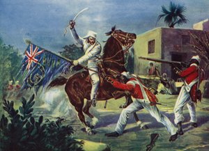 在印度兵变期间，罗伯茨勋爵在胡达甘杰（Khudaganj）与两名西班人争夺英国标准，并因此获得维多利亚十字勋章。 作者 英语学校
