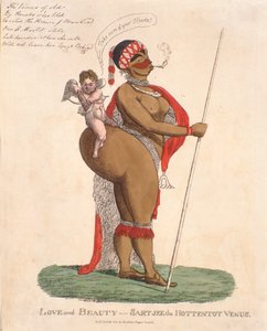爱与美 -  1810年的霍滕托特金星Sartjee（手工雕刻） 作者 英语学校