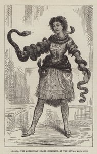 Lualla，阿比西尼亚耍蛇人，在皇家水族馆（雕刻） 作者 英语学校