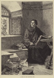路德在瓦特堡牢房（雕版画 作者 英语学校