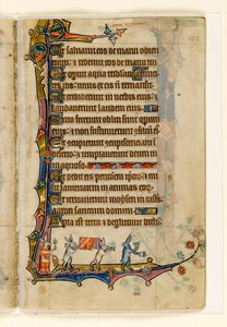 MS 1-2005，关注。 152r：兔子葬礼游行，来自Macclesfield Psalter的边缘装饰，使用Sarum，东安格利亚，c.1330 作者 英语学校