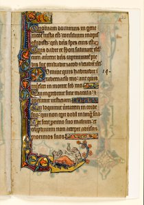 MS 1-2005，关注。 22r：来自Macclesfield Psalter的Ape-doctor和他的忍者，边缘装饰，东安格利亚Sarum的使用，c.1330 作者 英语学校