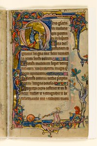 MS 1-2005，关注。 76r：Doeg杀死Nob的牧师，从Macclesfield Psalter，使用Sarum，东安格利亚，c.1330开始 作者 英语学校
