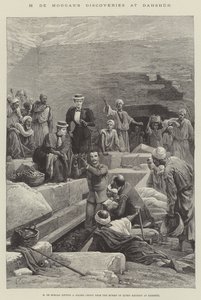 M de Morgan 在 Dahshur 的发现（雕刻） 作者 英语学校