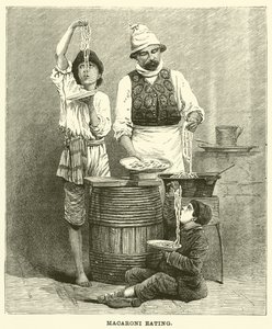 吃通心粉（雕版印刷） 作者 英语学校