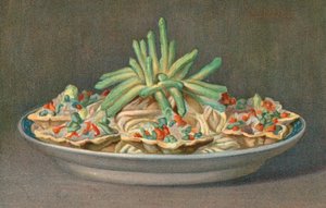 芦笋盒装马赛多尼饼（彩色平版印刷品） 作者 英语学校