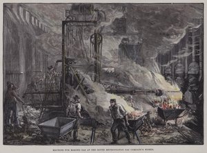 伦敦South Metropolitan Gas Companys工厂制造天然气的机器 作者 英语学校