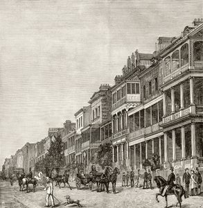 悉尼麦格理街，1880年，来自霍华德威洛比的“澳大利亚图片”，由伦敦宗教学会出版，1886年 作者 英语学校