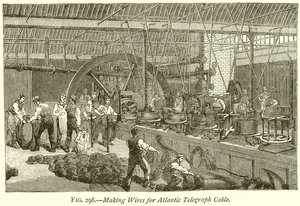 为Atlantic Telegraph Cable制作电线 作者 英语学校
