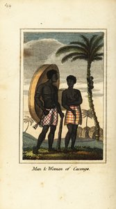 Cacongo 的男人和女人，在 Loango 海岸 作者 英语学校