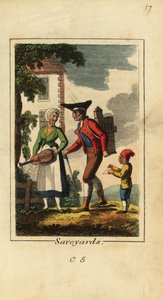萨瓦（Savoy）或萨瓦（Savoie）的男人和女人 作者 英语学校