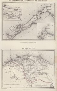地图亚历山大海岸及周边地区地图；下埃及（彩色石印版） 作者 英语学校