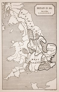 英国地图，593年，由斯坦福大学地理机构印制