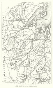 1830年绘制的芬斯地图（雕刻）。 作者 英语学校