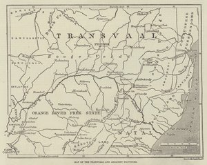 德兰士瓦及邻近省份地图（雕刻） 作者 英语学校