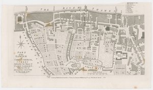 地图显示R Wilkinson的巴黎花园庄园，1822年 作者 英语学校