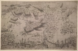 地图.C.C.5.a.409 平奇战役，约 1547-48 年（雕刻） 作者 英语学校