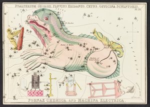 地图 C.44.A.42 Fornax Chemica 和 Machina Electrica，选自 "Urania