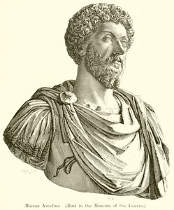 Marcus Aurelius。 （胸围在卢浮宫博物馆）