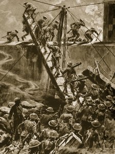 1914年至1919年间，海军陆战队员和蓝衣军团在HMS Vindictive的舷梯中崛起 作者 英语学校