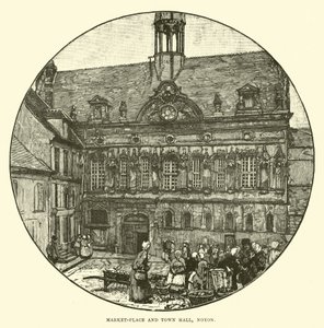 市场和市政厅，Noyon 作者 英语学校