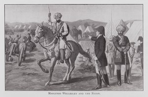 Marquess Wellesley and the Nizam (石版画) 作者 英语学校